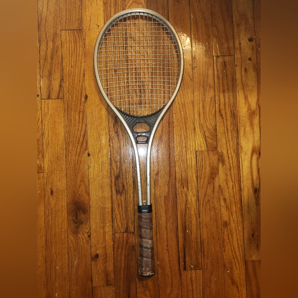 Two Vintage 1981 Prince /R 4 Tennis Racquet Silver Black And Red - Picture 2 of 7